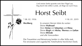 Anzeige von Horst Seibt von MGO