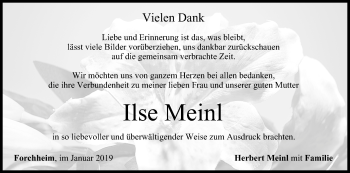 Anzeige von Ilse Meinl von MGO