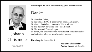 Anzeige von Johann Christmeier von MGO