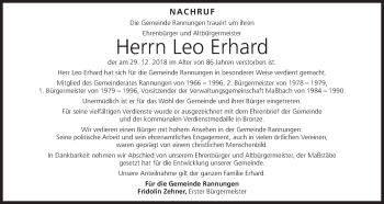 Anzeige von Leo Erhard von MGO