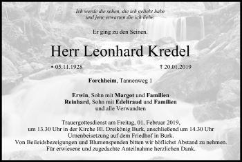 Anzeige von Leonhard Kredel von MGO