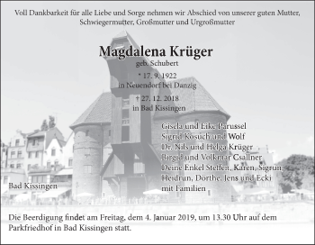 Anzeige von Magdalena Krüger von MGO
