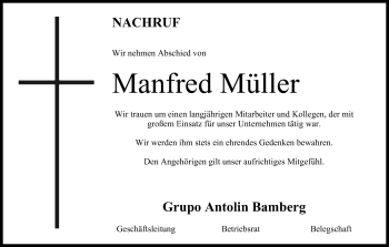 Anzeige von Manfred Müller von MGO
