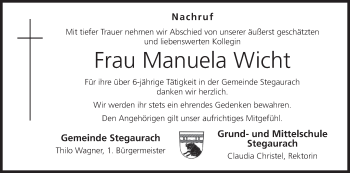 Anzeige von Manuela Wicht von MGO