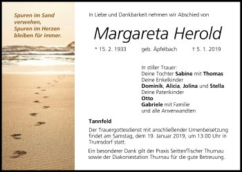 Anzeige von Margareta Herold von MGO
