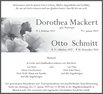 Anzeige von Otto Schmitt von MGO