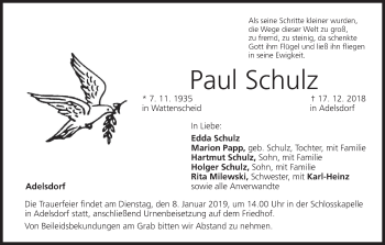 Anzeige von Paul Schulz von MGO