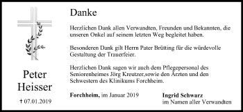 Anzeige von Peter Heisser von MGO