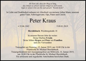 Anzeige von Peter Kraus von MGO