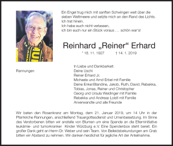 Anzeige von Reinhard Erhard von MGO