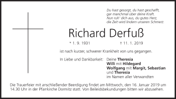 Anzeige von Richard Derfuß von MGO