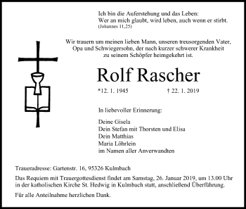 Anzeige von Rolf Rascher von MGO