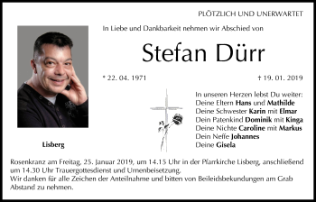Anzeige von Stefan Dürr von MGO