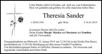 Anzeige von Theresia Sander von MGO