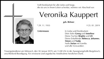 Anzeige von Veronika Kauppert von MGO