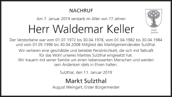 Anzeige von Waldemar Keller von MGO