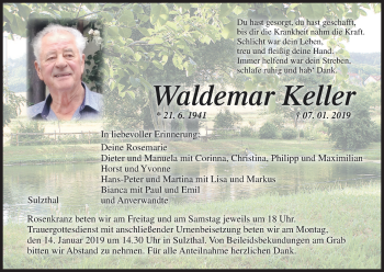 Anzeige von Waldemar Keller von MGO