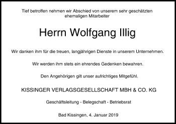Anzeige von Wolfgang Illig von MGO