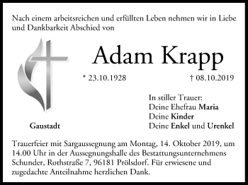 Anzeige von Adam Krapp von MGO