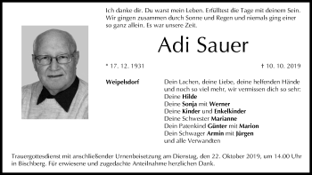 Anzeige von Adi Sauer von MGO