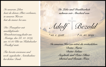 Anzeige von Adolf Bezold von MGO