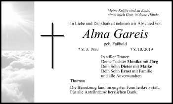 Anzeige von Alma Gareis von MGO