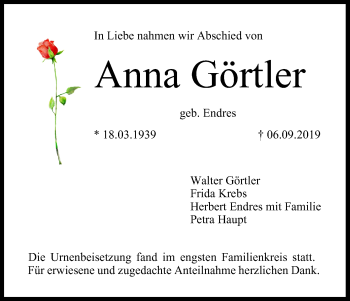 Anzeige von Anna Görtler von MGO