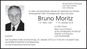 Anzeige von Bruno Moritz von MGO