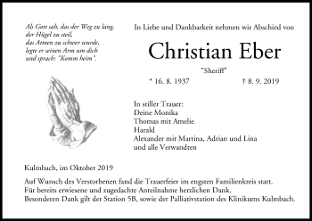 Anzeige von Christian Eber von MGO