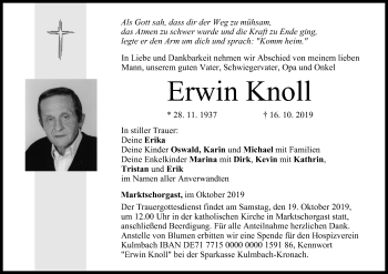 Anzeige von Erwin Knoll von MGO