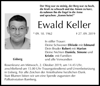 Anzeige von Ewald Keller von MGO