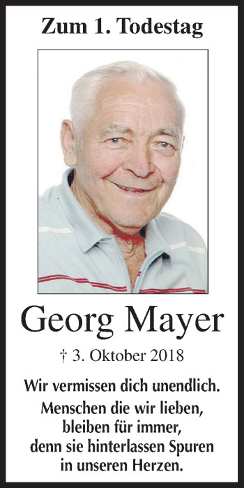 Anzeige von Georg Mayer von MGO