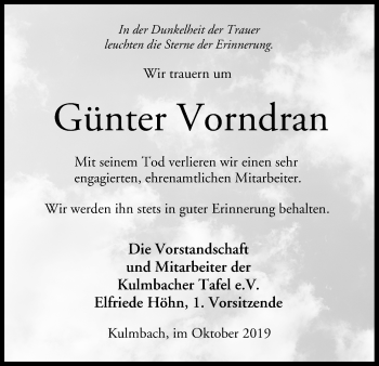 Anzeige von Günter Vorndran von MGO