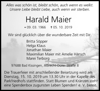 Anzeige von Harald Maier von MGO
