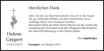 Anzeige von Helene Geppert von MGO