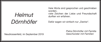 Anzeige von Helmut Dörnhöfer von MGO