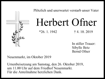 Anzeige von Herbert Ofner von MGO