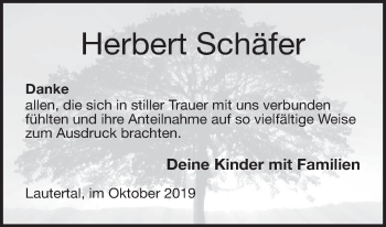 Anzeige von Herbert Schäfer von MGO