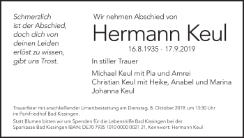 Anzeige von Hermann Keul von MGO