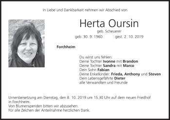 Anzeige von Herta Oursin von MGO