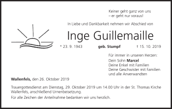 Anzeige von Inge Guillemaille von MGO