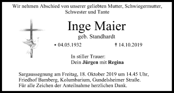 Anzeige von Inge Maier von MGO
