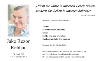 Anzeige von Jake Rezon Rebhan von MGO