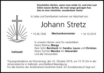Anzeige von Johann Stretz von MGO