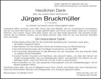 Anzeige von Jürgen Bruckmüller von MGO