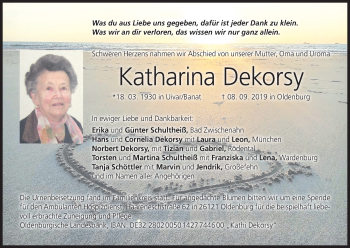 Anzeige von Katharina Dekorsy von MGO