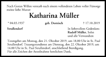 Anzeige von Katharina Müller von MGO