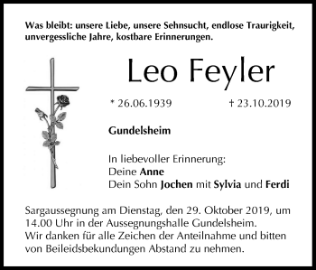 Anzeige von Leo Feyler von MGO