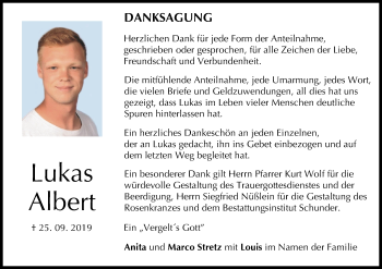 Anzeige von Lukas Albert von MGO