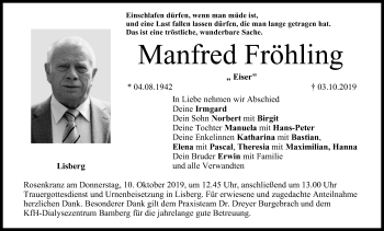 Anzeige von Manfred Fröhling von MGO